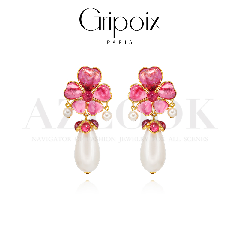 AZLOOK 耳饰 法国进口】Gripoix paris 生命之花系列耳环
