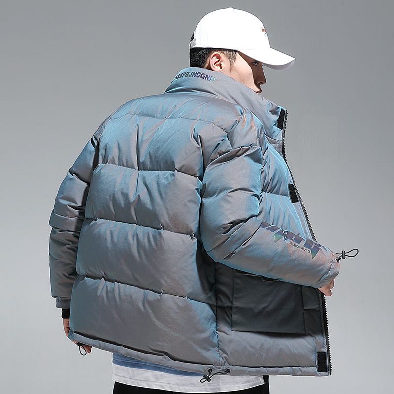 波司豋短款亮面羽绒服男2023新款冬季面包服潮牌情侣加厚外套男士