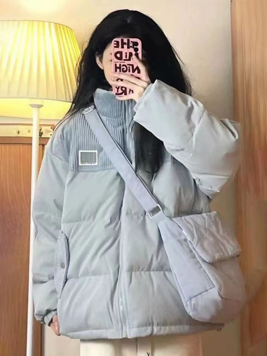 波司豋300斤胖mm特大码羽绒服服女2023新款秋冬宽松面包服棉袄棉