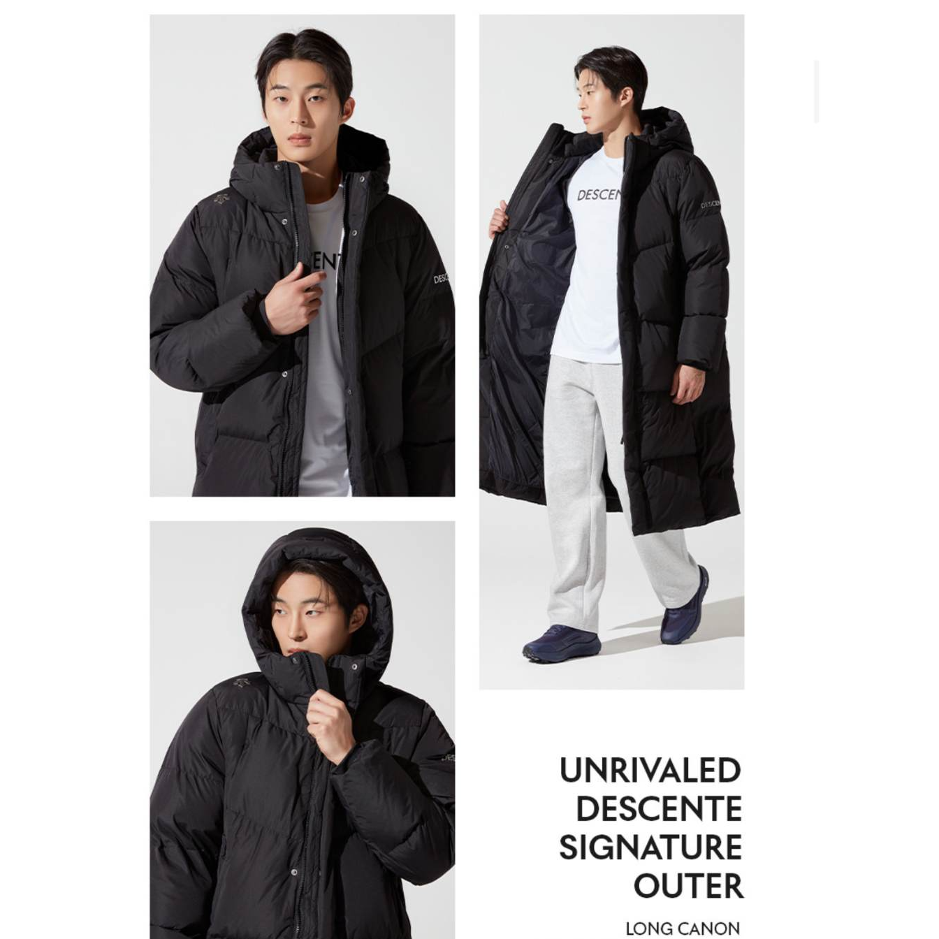 DESCENTE/迪桑特SDJ91长款连帽加厚保暖户外鹅绒羽绒服