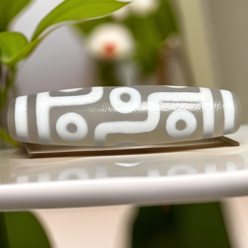 梵藏藏传玛瑙雪域白包浆九眼天珠吊坠时尚百搭情侣款纯手工编织绳