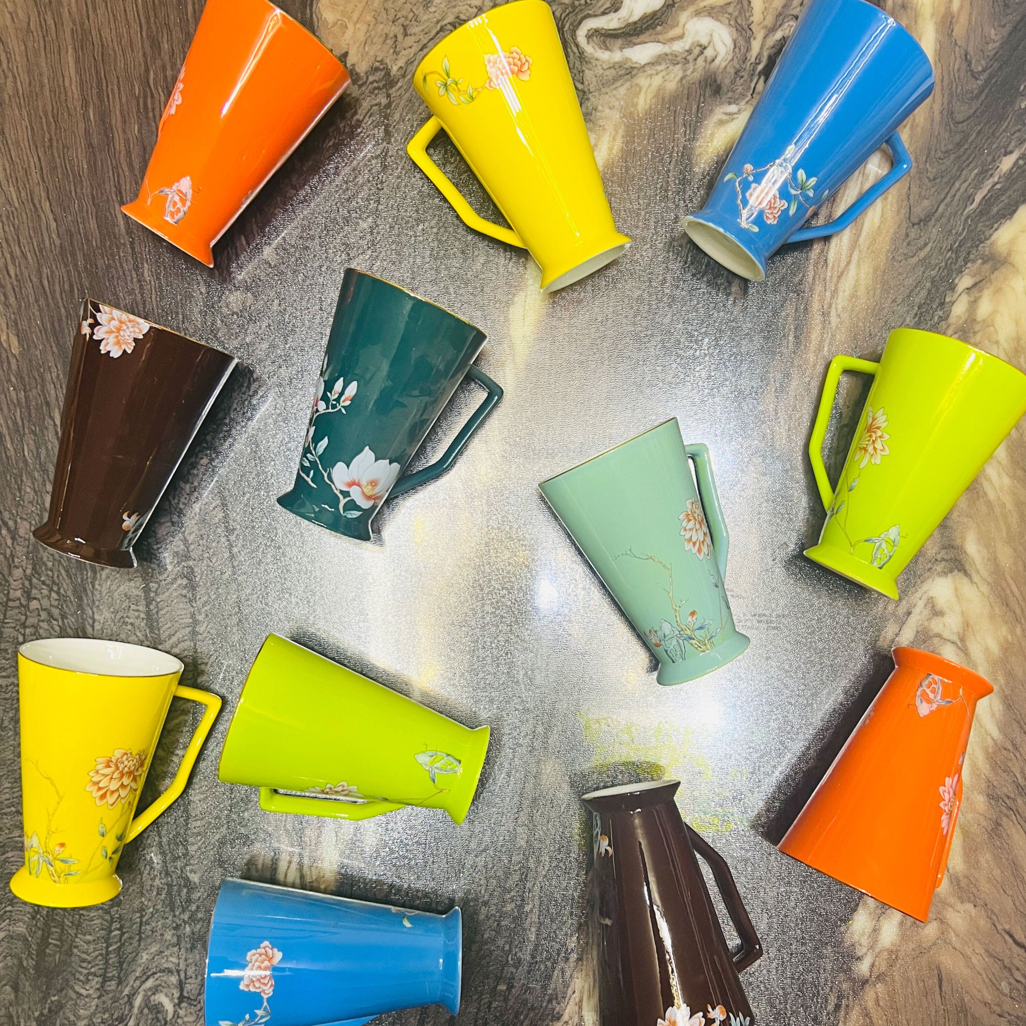 创意网红家用喝水杯陶瓷骨瓷牛奶咖啡马克杯情侣茶杯办公创意彩色
