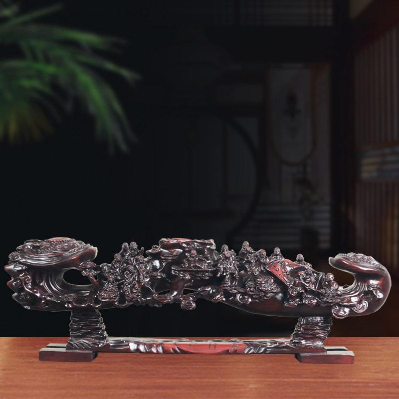 十八罗汉中式佛像摆件大号创意办公室桌面如意装饰品佛堂供奉家用