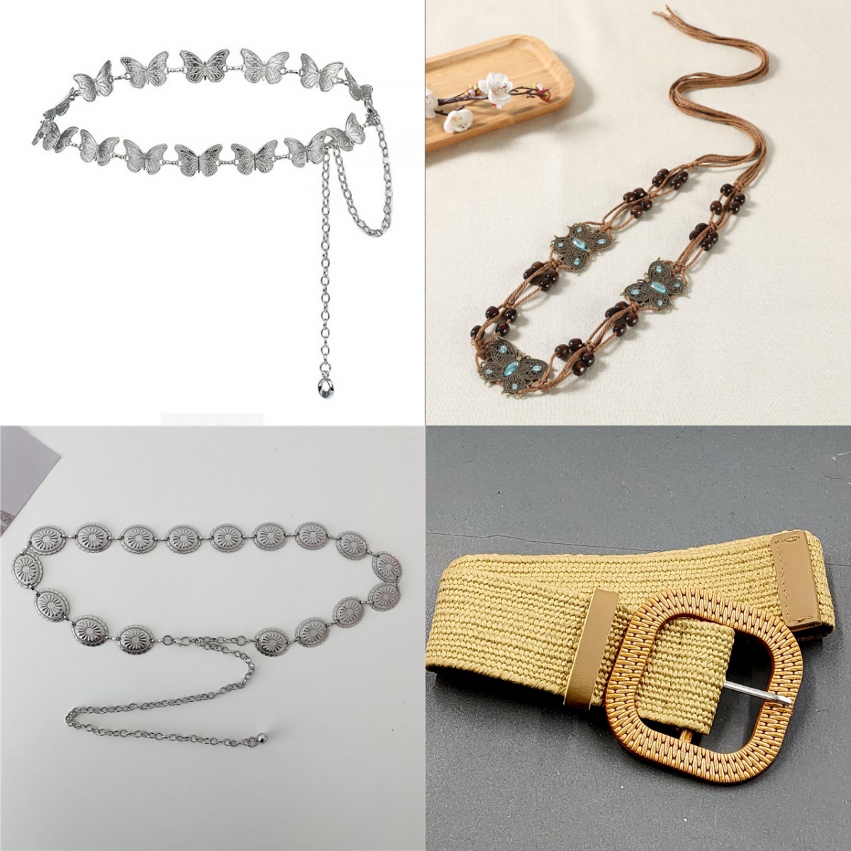 腰链设计感复古配饰百搭配连衣裙夏季新款银色高级感古银腰链