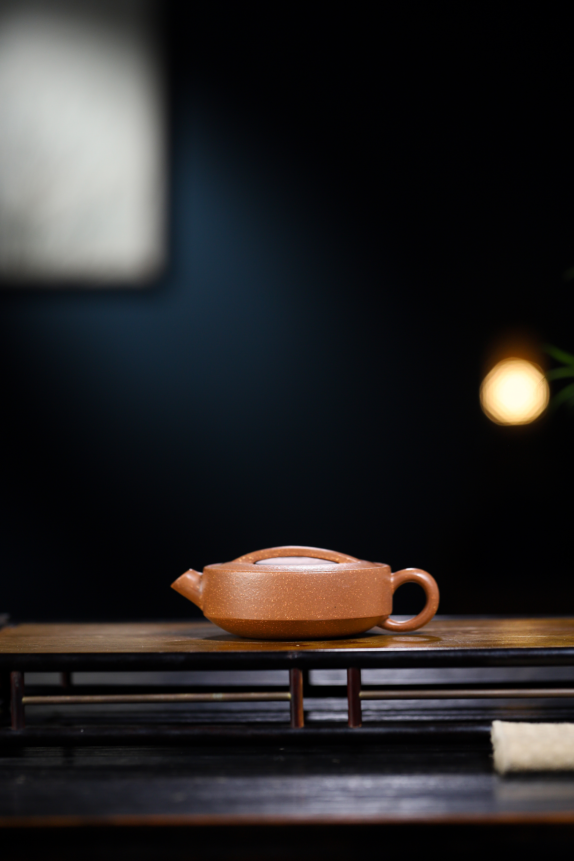 一片瓦紫砂壶，黄降坡泥，容量：130cc小品壶，茶具