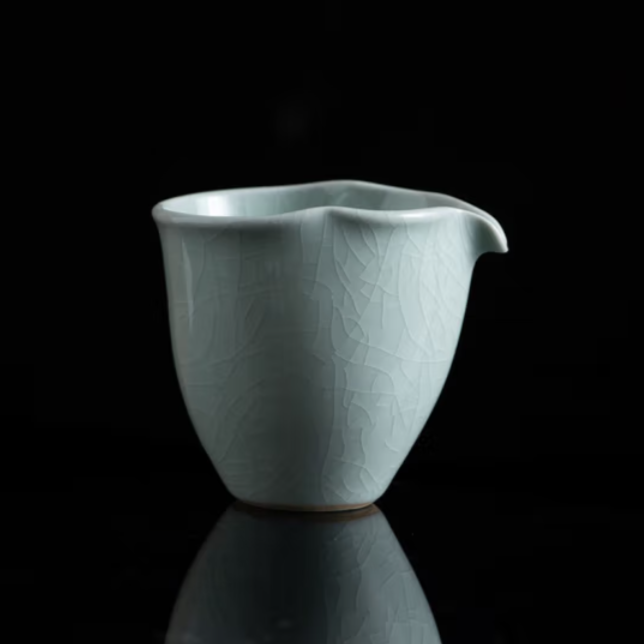 廷怀窑【花口公道杯】汝瓷茶海