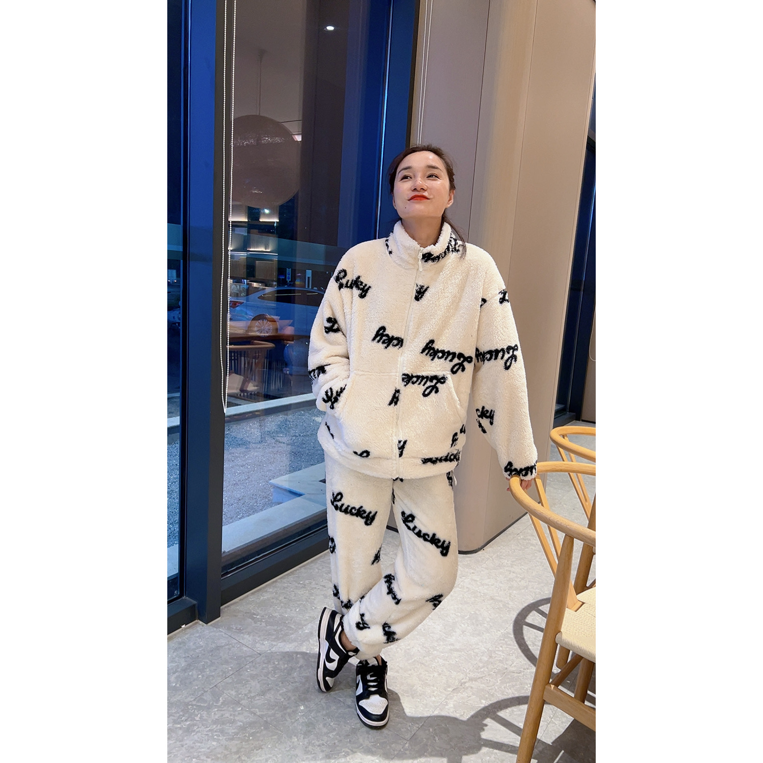 【宋晓暖】熊猫宝宝韩系家居套装秋冬时尚软糯柔软舒适NJ-WYF007