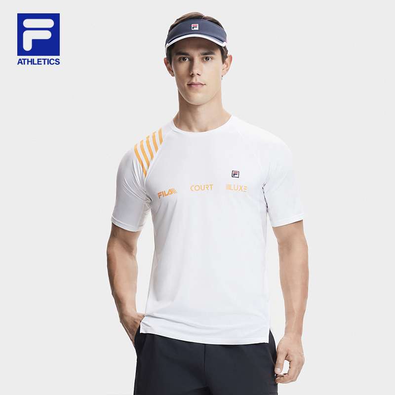 Fila/斐乐【高能感】男装短袖T恤时尚修身舒适运动休闲A11M423104F
