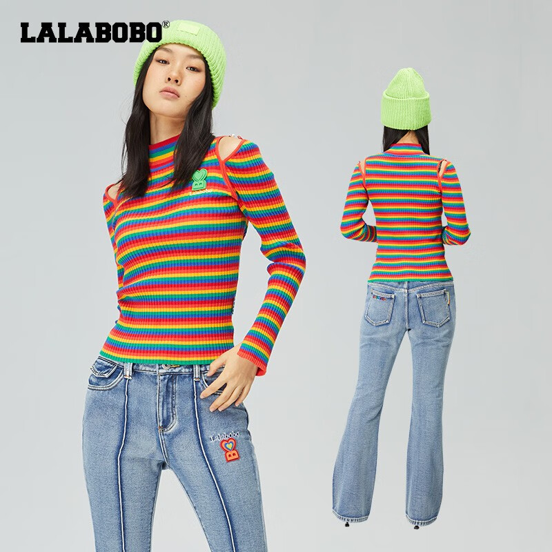 武汉(微瑕不退不换）条纹长袖打底衫套头毛衣LBBD-WSDT11