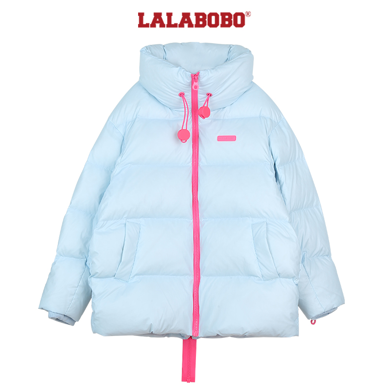 武汉（染色不退不换）LALABOBO拼接休闲羽绒服女保暖L21D-WSYR13