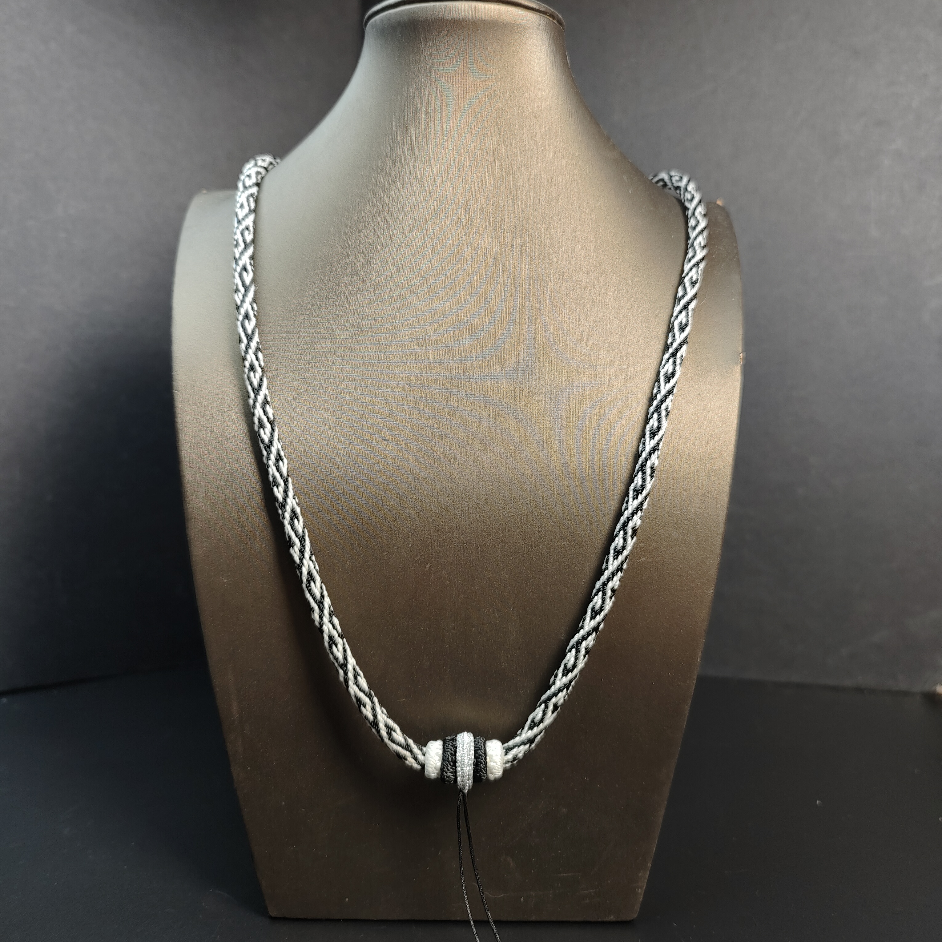 布艺复古民族风藏式回纹天音珠挂绳纯手工编织项链绳男士加粗脖绳