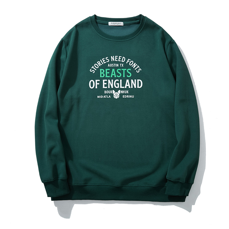 潮牌大码男装 秋季个性印花字母宽松四色加肥加大胖子卫衣圆领