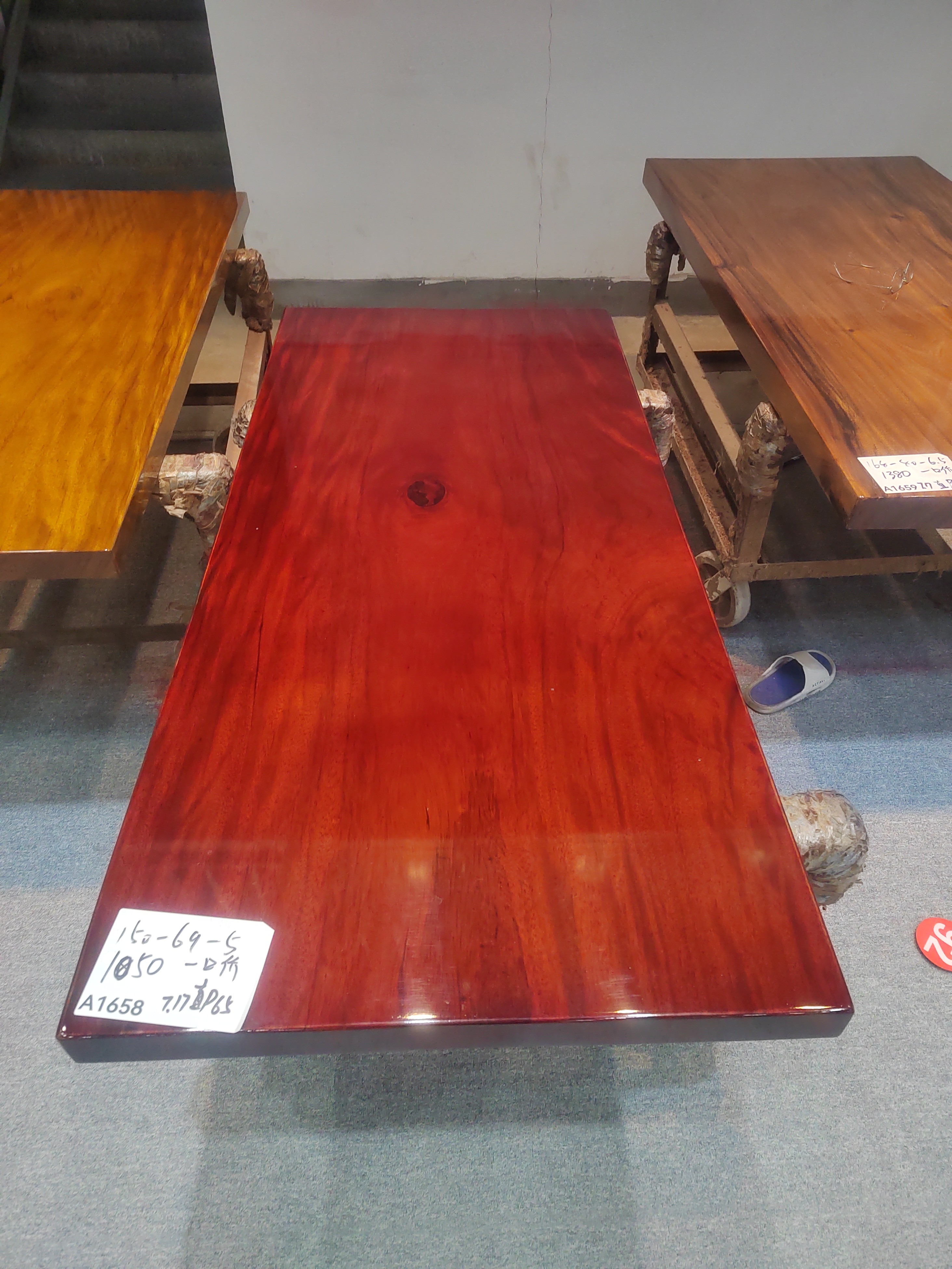 非洲进口实木大板茶桌 板加支架，到付