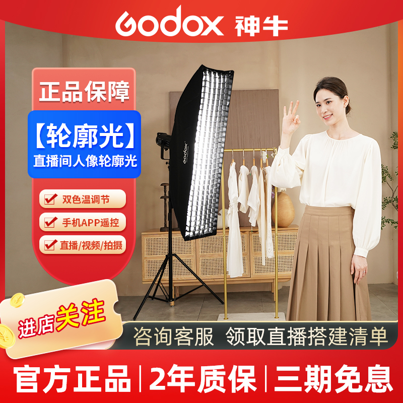 GODOX/神牛SL100Bi 150 200 300BI三代直播补光灯LED摄影灯直播间