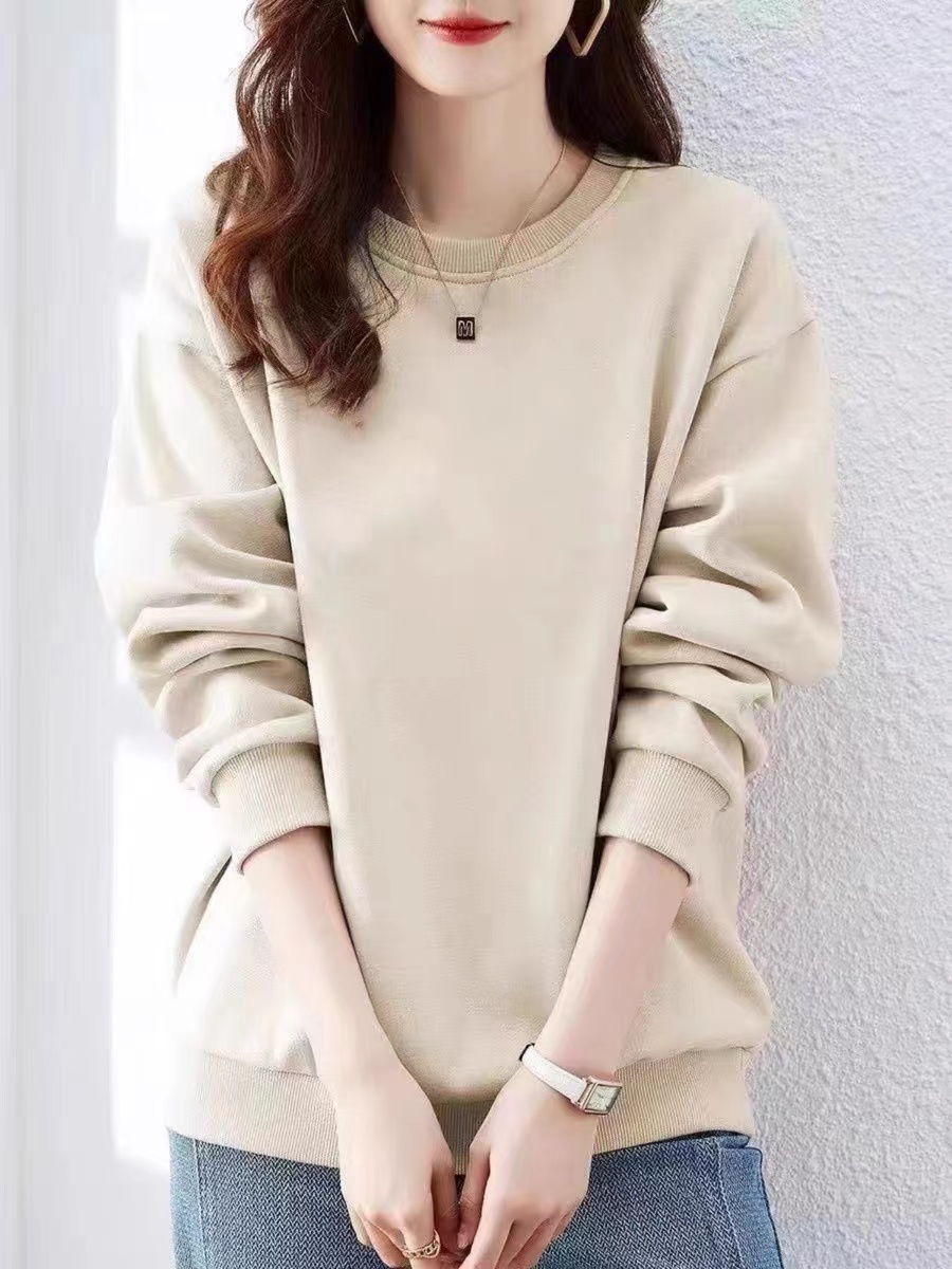 女装撤柜孤品，订单留言备注编号长袖洋气时尚百搭圆领韩版纯色