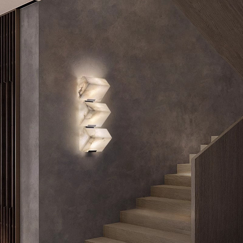 云石灯坊意式卧室床头云石壁灯简约现代轻奢创意餐厅书房走廊灯饰