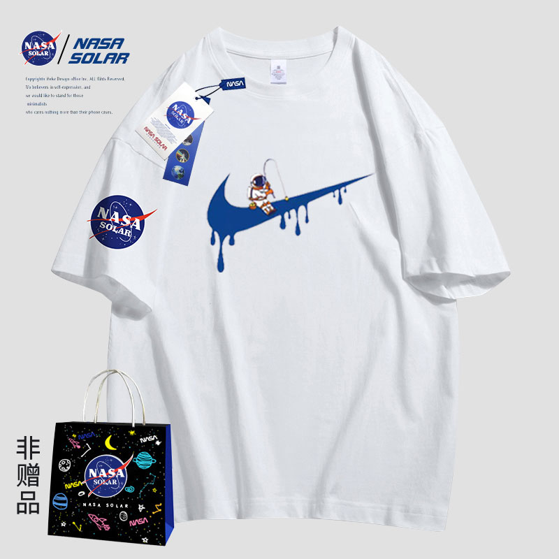 ``NASA联名潮2023夏季新款NASA宇航员纯棉T恤ins潮宽松 MZK