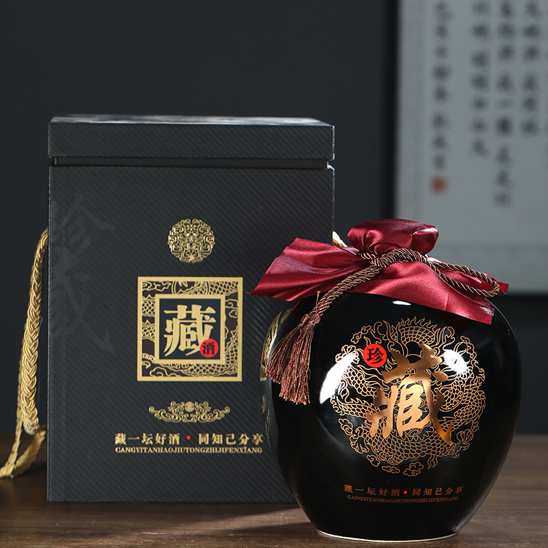 景德镇陶瓷酒坛空酒瓶1斤2斤3斤5斤10斤礼盒家用密封酒壶窖藏酒罐