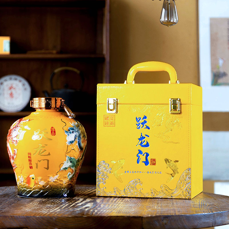 高端陶瓷空酒瓶浮雕泡酒坛5斤装藏酒坛分装密封酒壶景德镇白酒瓶