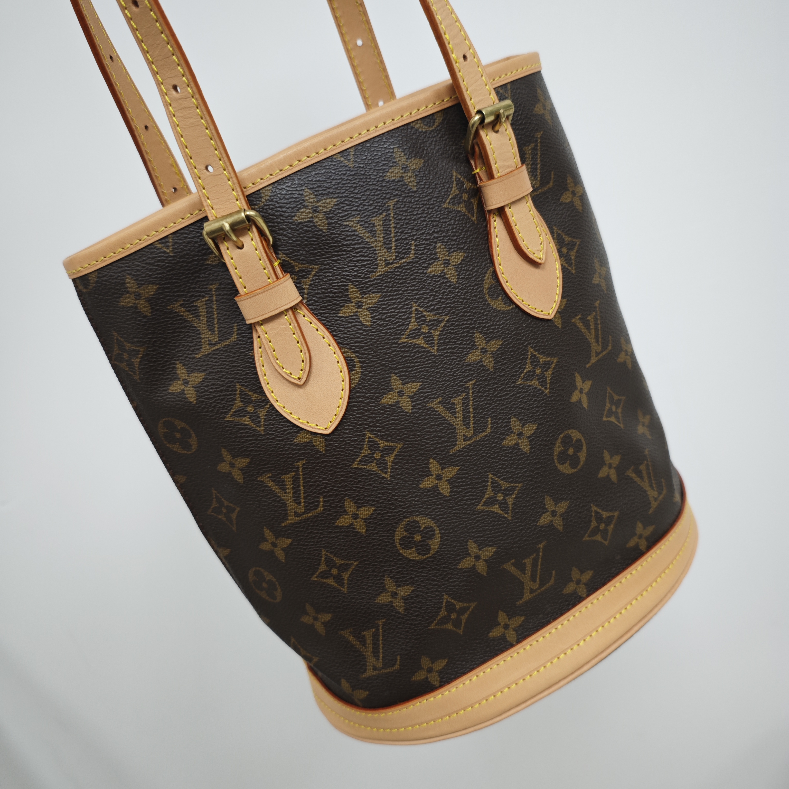 95新 LouisVuitton/路易威登 中古老花水桶包小号【ai】