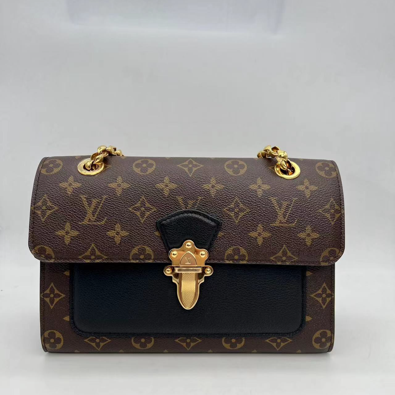 99新 LouisVuitton/路易威登 （卡神）LV维多利亚链条包