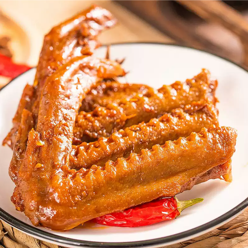 鸭肉解馋小零食卤味香辣鸭翅盐焗休闲宵夜小吃肉类熟食翅中麻辣