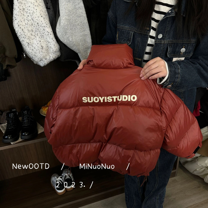 韩国童装男女儿童羽绒服冬装加厚中小童宝宝外套白鸭绒面包服上衣