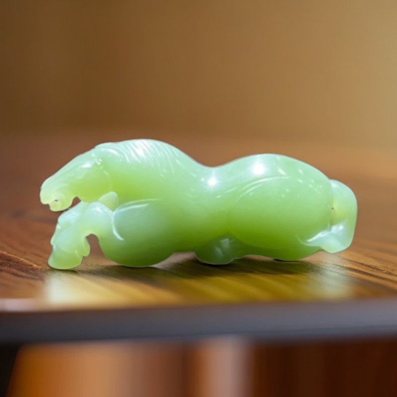 析木玉《马到成功》手工挂件