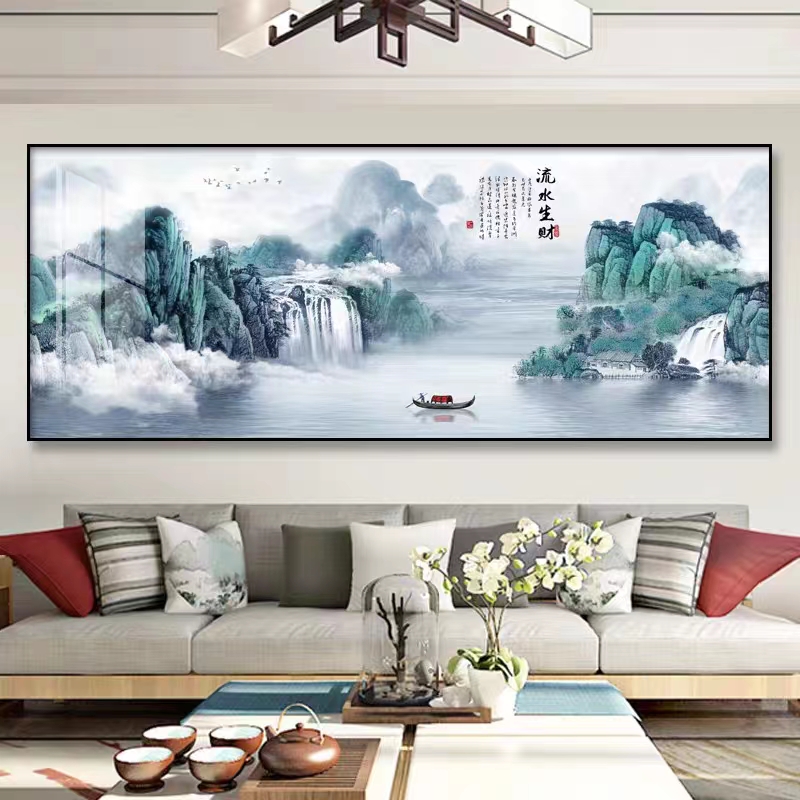 【沙发一联】高档沙发客厅一联背景墙挂画现代轻奢高端装饰画壁画2