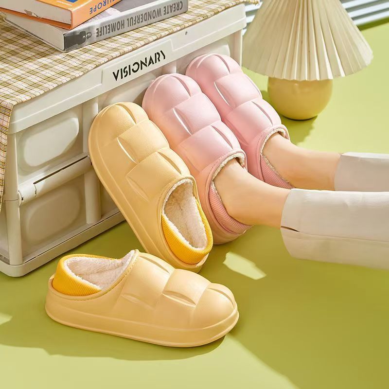 冬季防滑eva棉拖鞋防水保暖卡通EVA棉拖鞋情侣家居棉鞋拖鞋室内