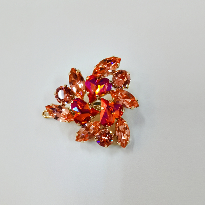 韩国施华洛水晶发夹4公分时来运转青蛙扣发饰不褪色简约饰品重工