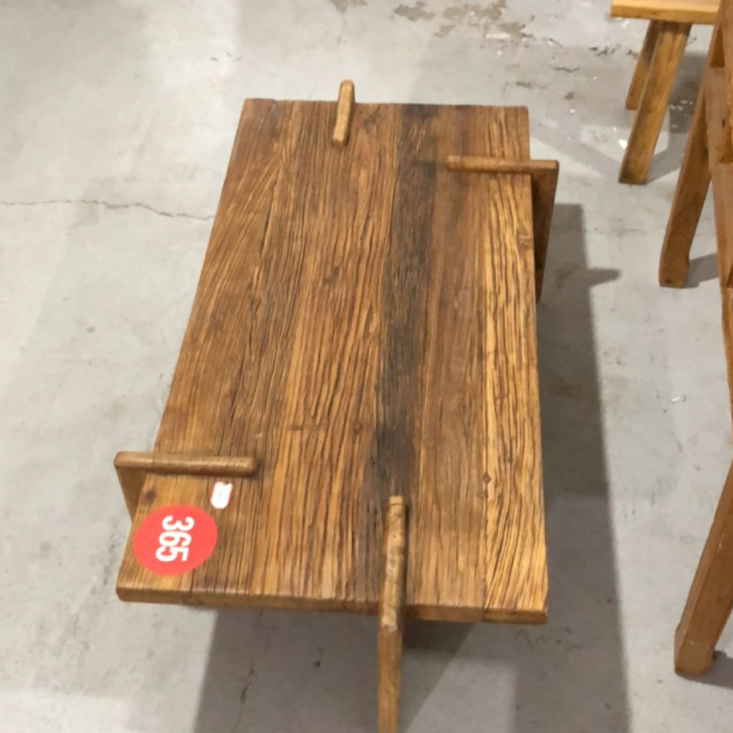 侘寂风格风化老榆木茶几桌