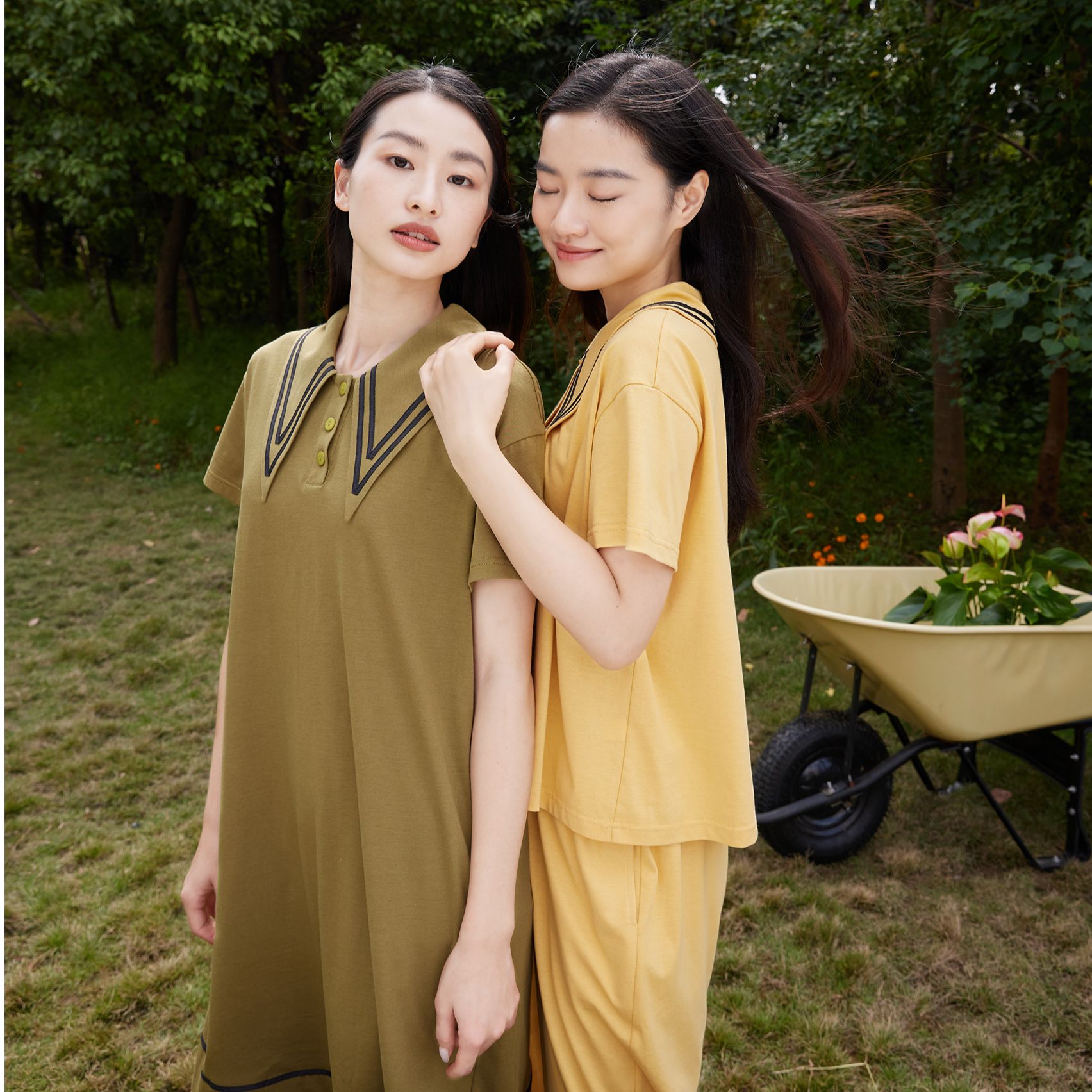 flossy弗劳思女士冰氧吧短袖长裤春夏时尚家居服套装B33B169/170