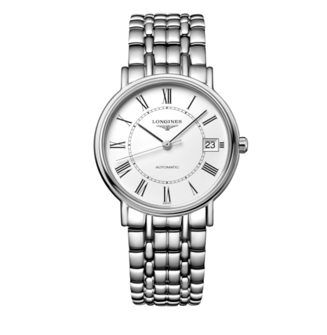 99新 Longines/浪琴 瑰丽821白盘罗马刻/表径34.5/全套