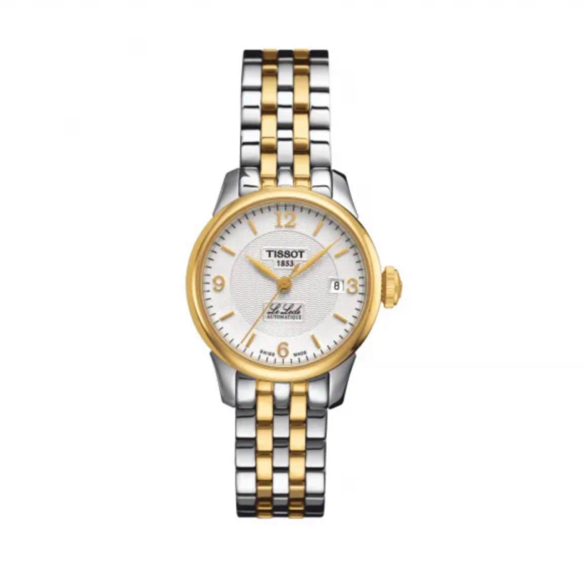 99新 Tissot/天梭 女款力洛克间金白盘/全套/表径25.3mm