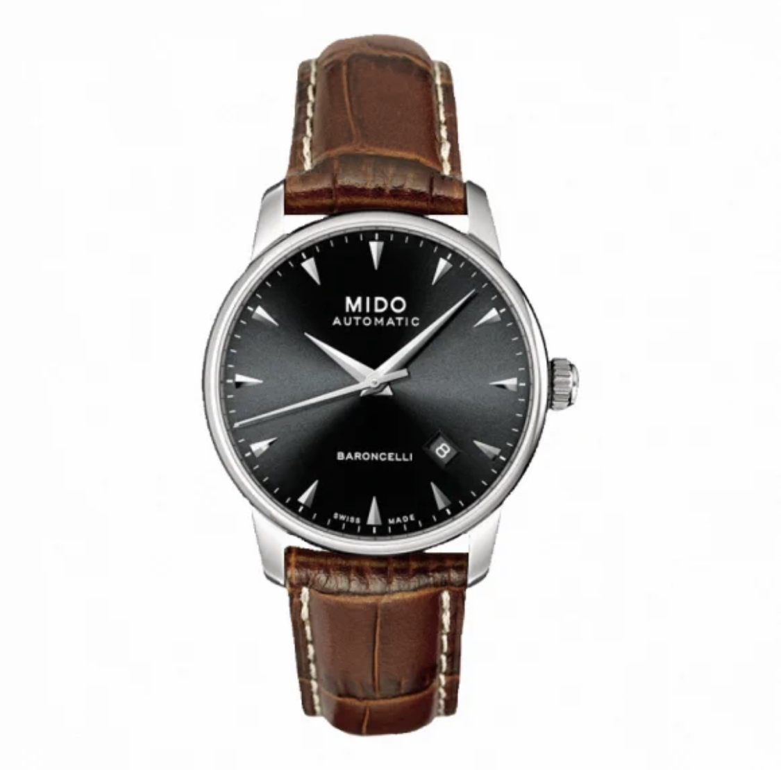 99新 Mido/美度 贝伦赛丽黑盘皮带/全套/表径38男款时尚