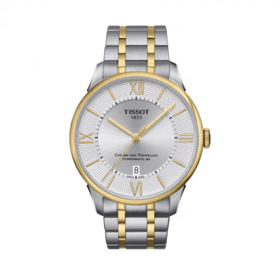 99新 Tissot/天梭 杜鲁尔白盘间金/表径42mm男士经典时尚商务腕表