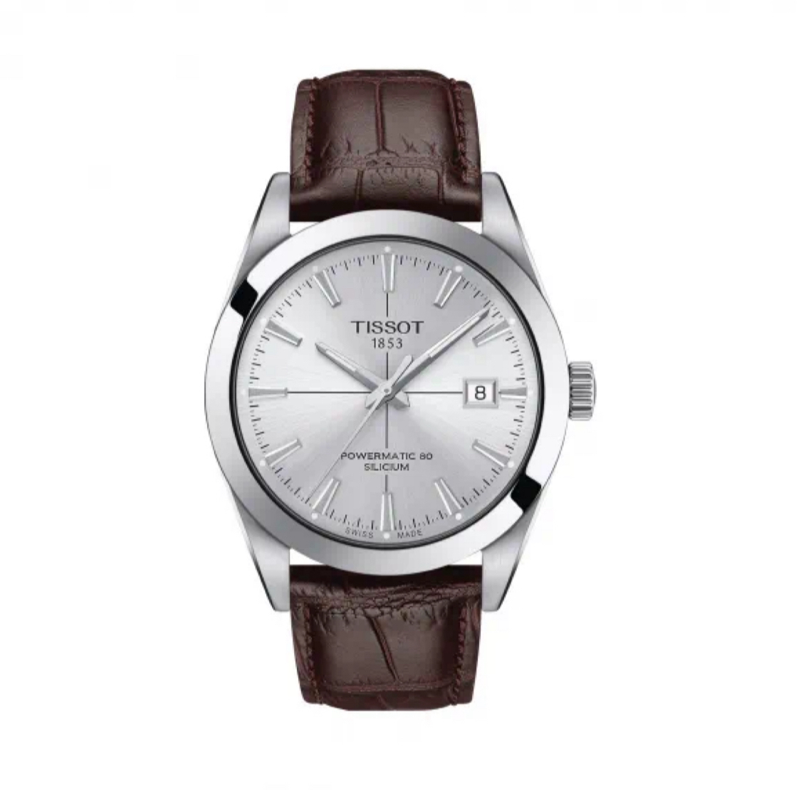 99新 Tissot/天梭 风度白盘/表径40mm/男士简约时尚机械腕表气质