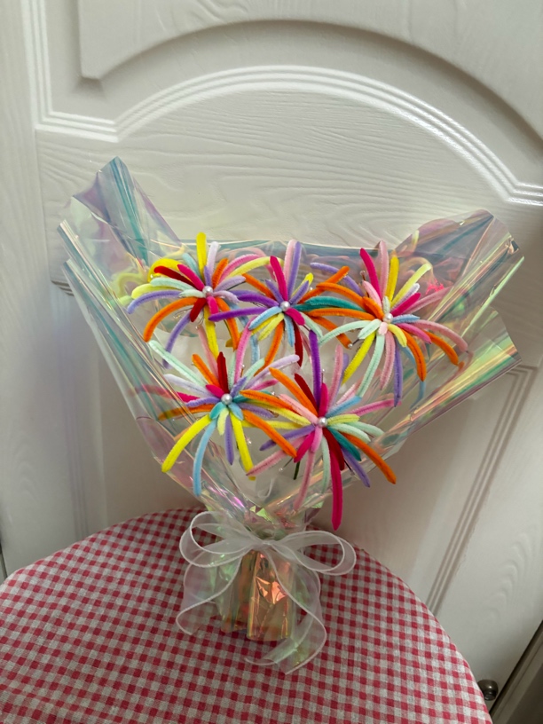 手工扭扭棒成品烟花花束成品