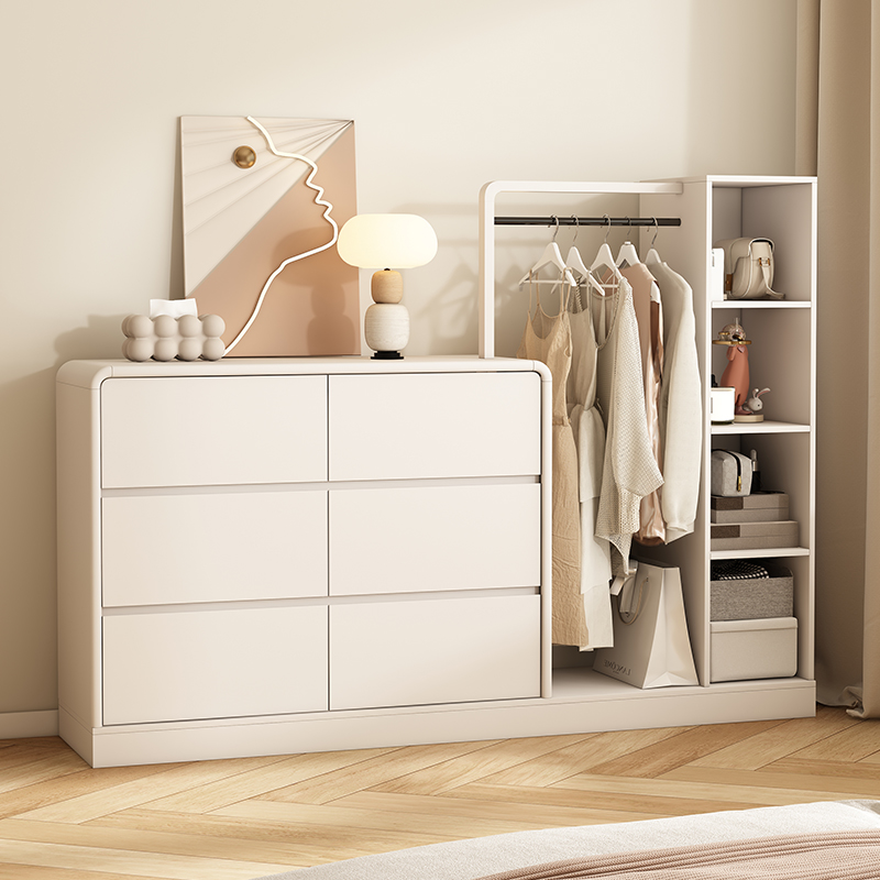 yueshi/阅适松弛感卧室收纳柜床尾柜储物柜挂衣架斗柜现代落地