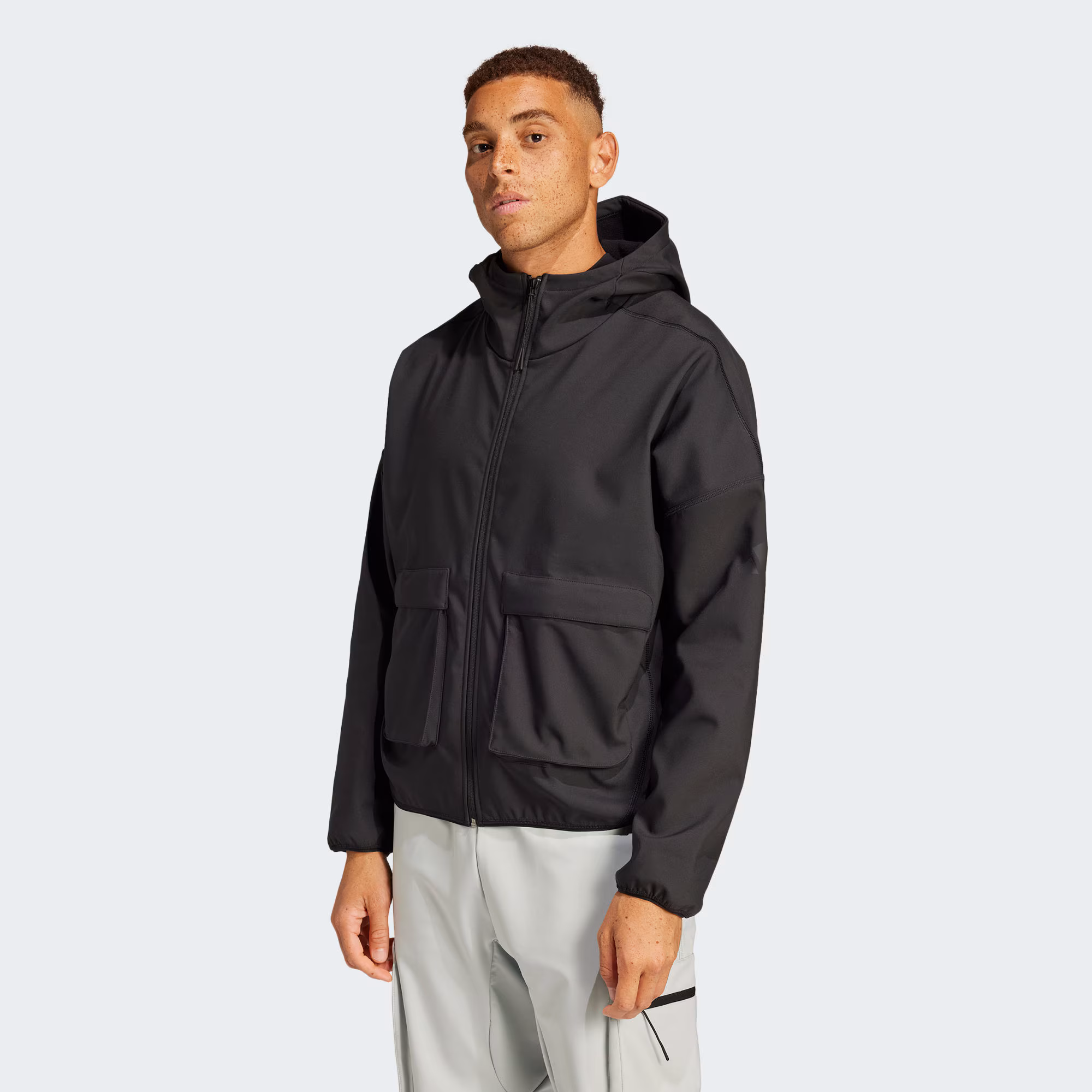 adidas/阿迪达斯男加绒运动休闲连帽运动休闲宽松夹克外套JF3300