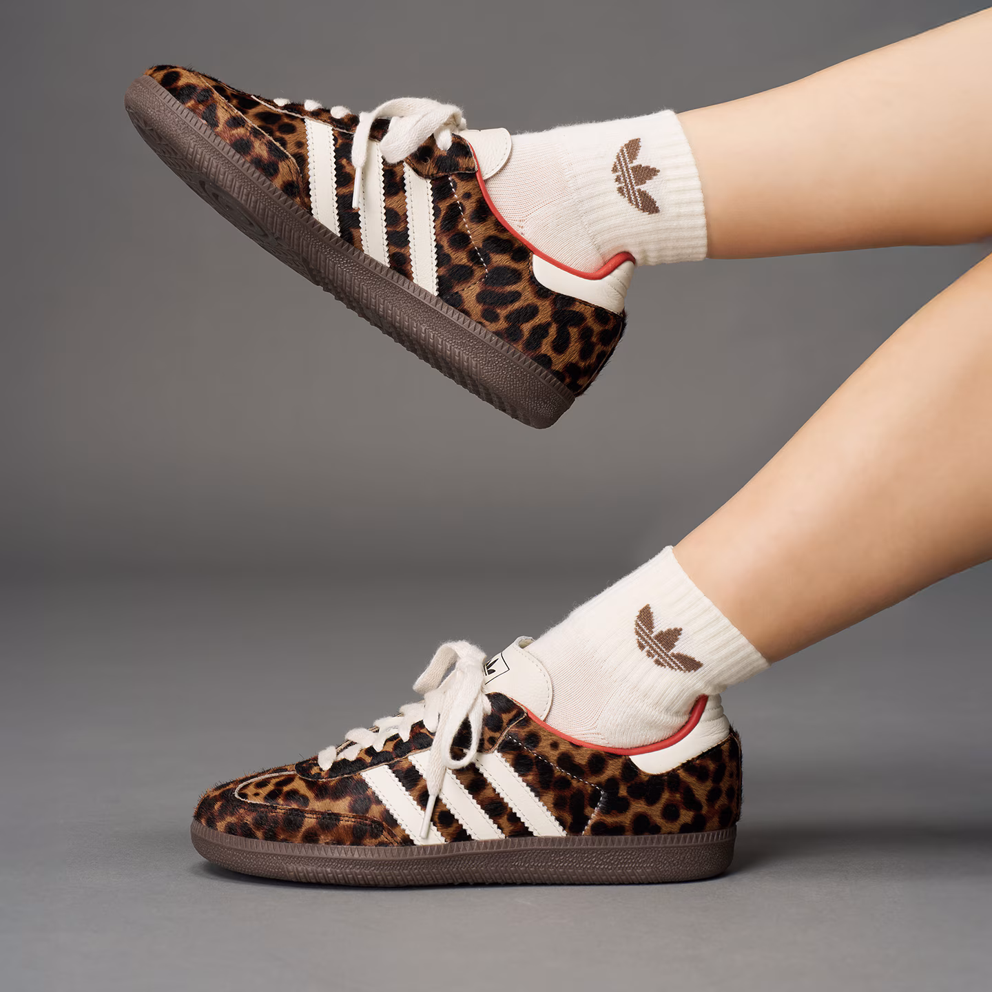 Adidas/阿迪达斯官方正品三叶草女士经典豹纹时尚休闲鞋JI2734