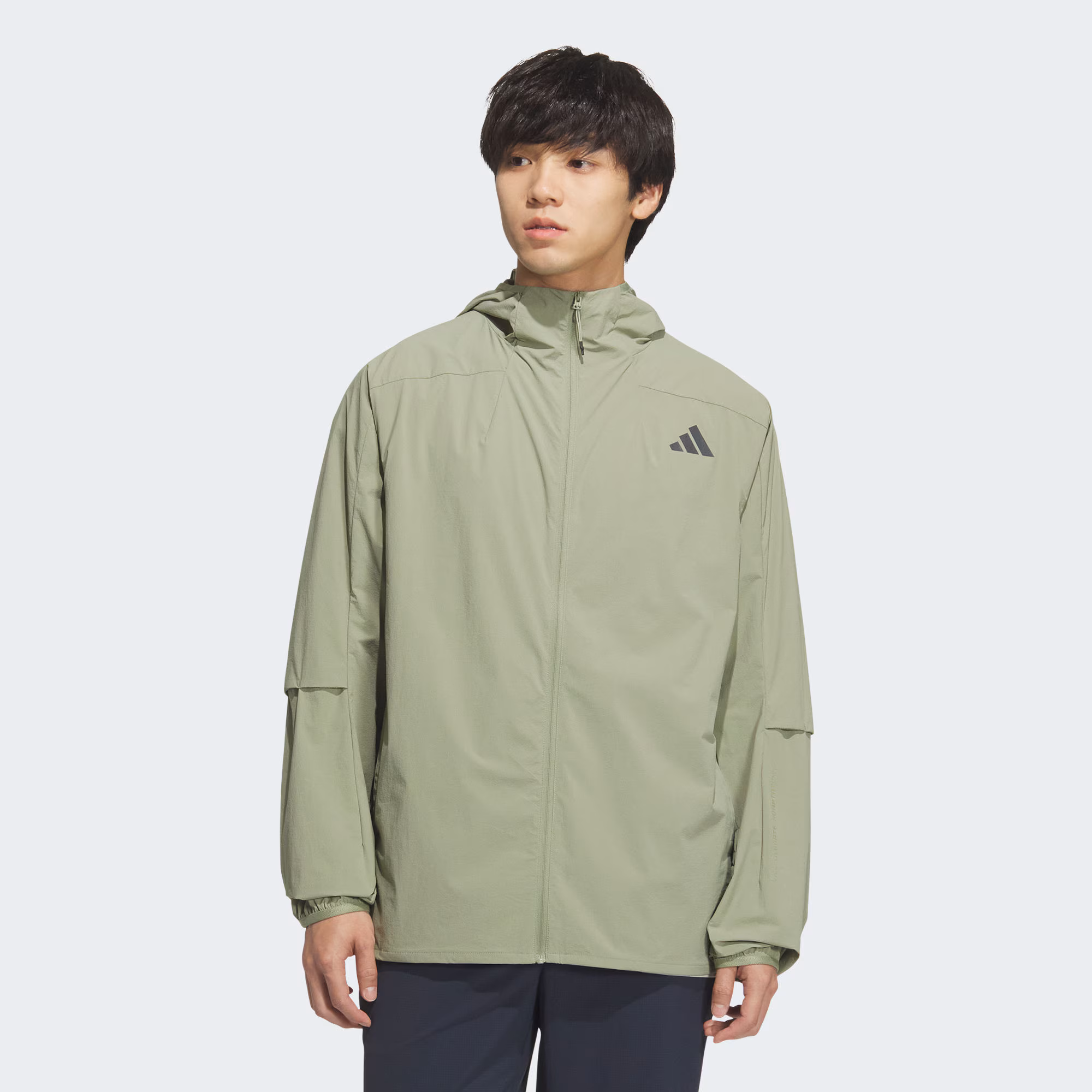 adidas/阿迪达斯男子防晒UPF100+凉感运动休闲连帽夹克外套KB5158