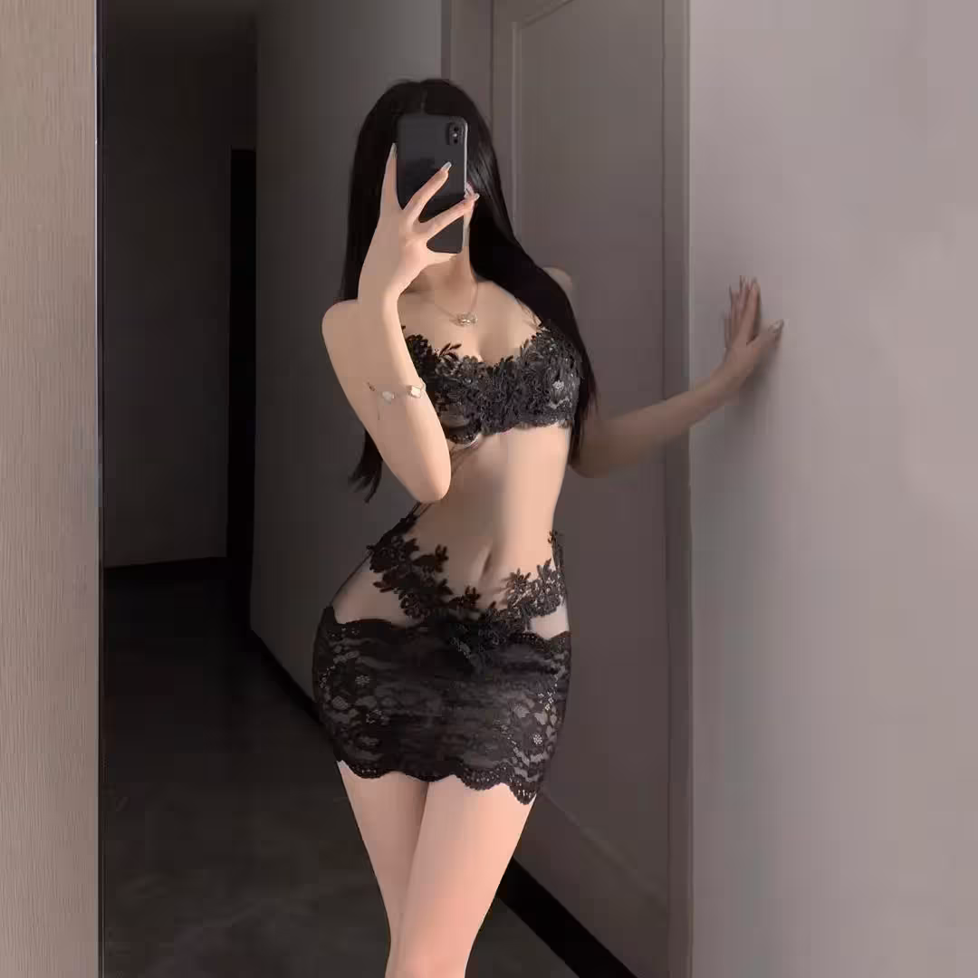 【怦然心动】性感修身连衣裙修身御姐睡衣迷人纯欲睡衣家居服S1