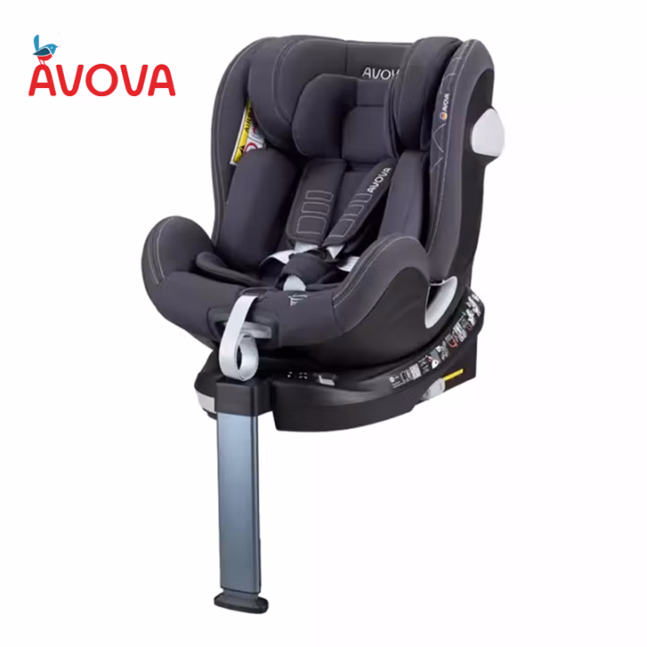 AVOVA 儿童安全座椅360度旋转0-4-7岁宝宝椅汽车用小旋风 考拉灰