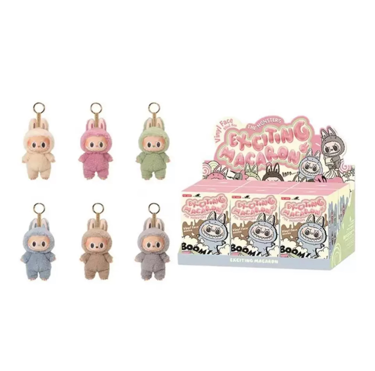 【正品保真】POPMART LABUBU心动马卡龙搪胶脸盲盒拉布布