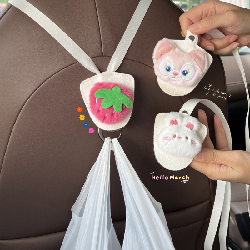 适用五菱缤果座椅挂钩专用加长车载隐藏式金属卡通汽车内饰用品