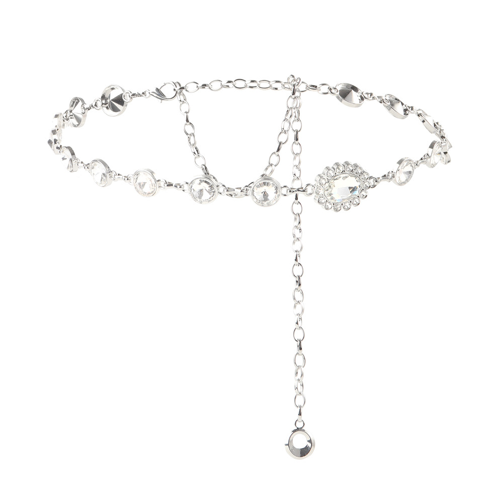 铜合金项链 腰链配饰女水钻链条腰带装饰配连衣裙子毛衣西装