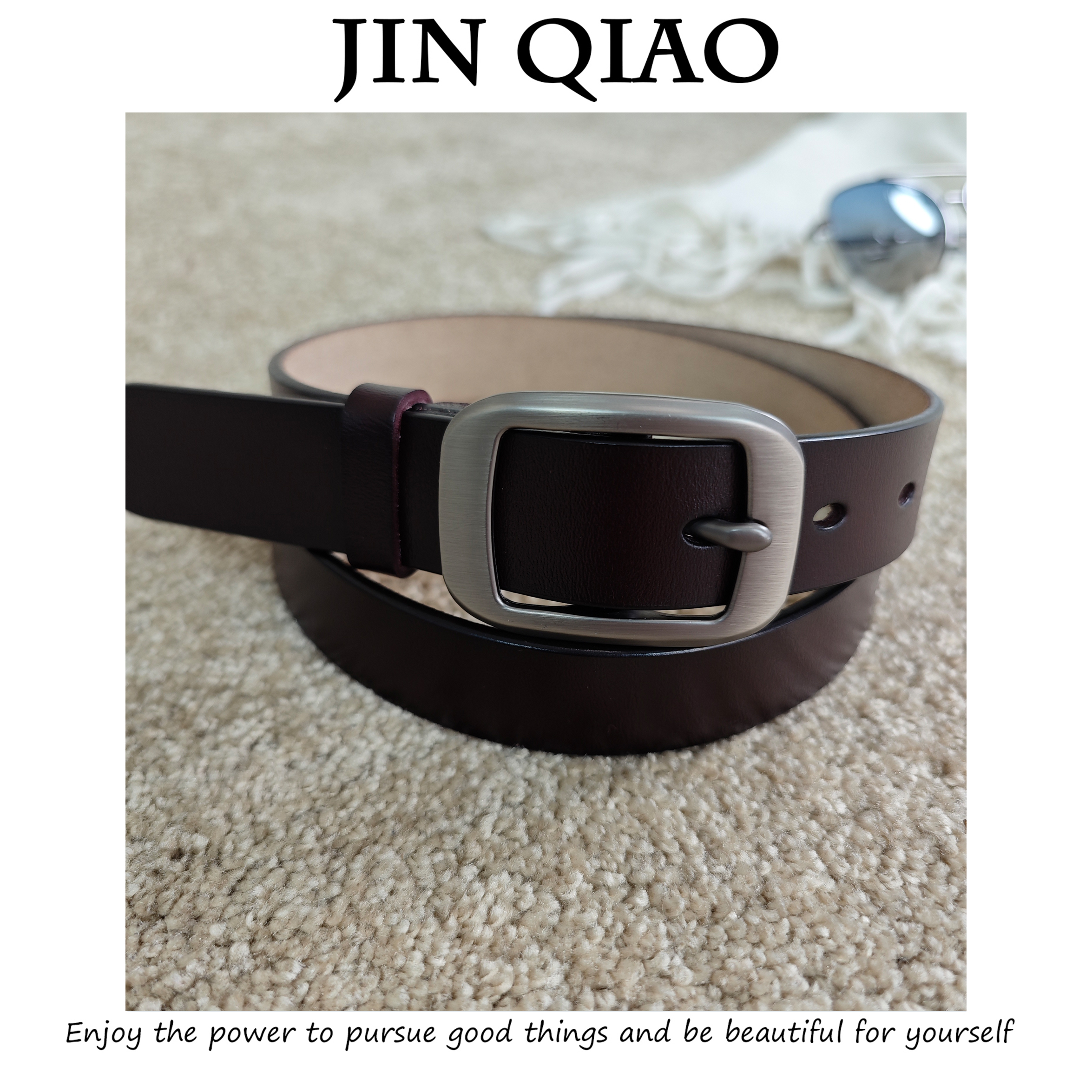 JIN QIAO 真牛皮皮带时尚简约百搭