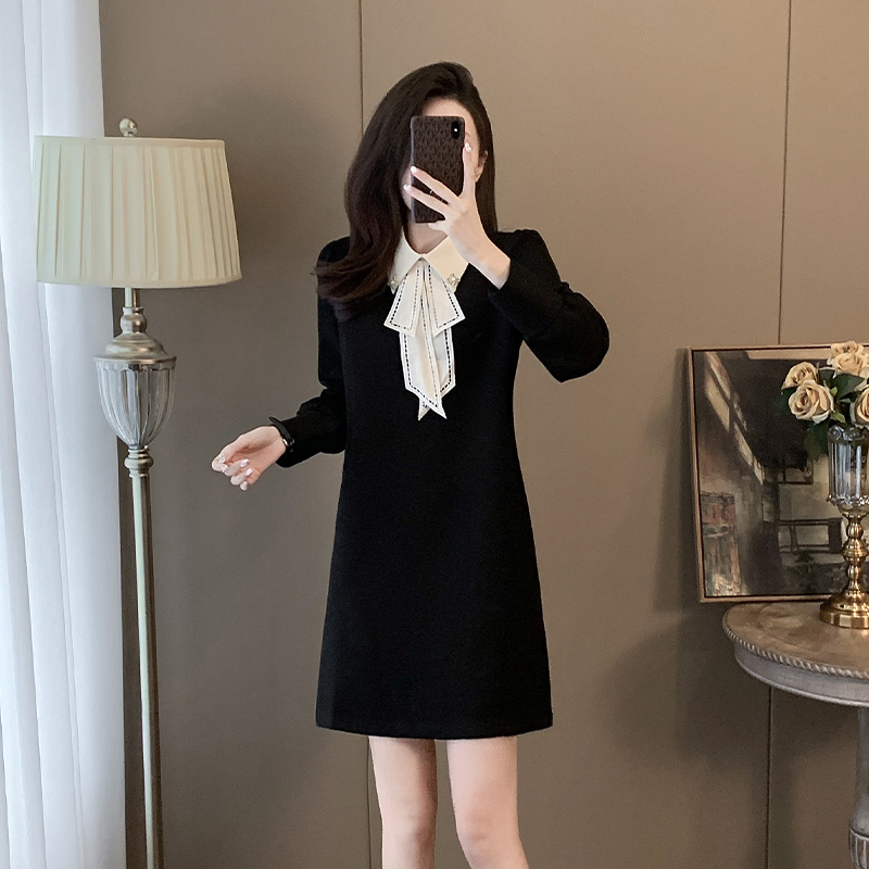 欧货漂亮高端气质连衣裙女秋冬2025新款宽松大码打底内搭裙子